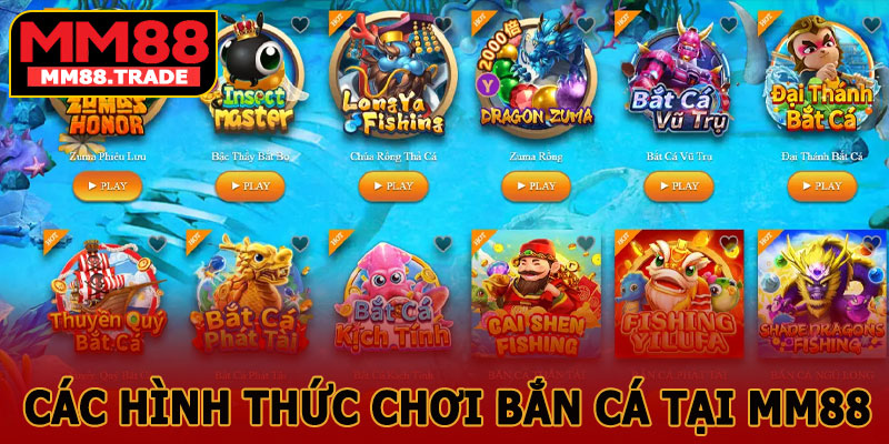 Các Hình Thức Chơi Bắn Cá Tại MM88